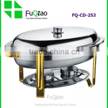 Hot Sale Stainless Steel Gold-plated Roll Top Buffet Chafer for Hotel