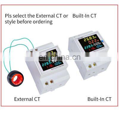 D52-2066 6IN1 AC Monitor 110V 220V 380V 100A Voltage Current Power Factor KWH Electric Energy Digital Frequency Meter VOLT AMP photo-4