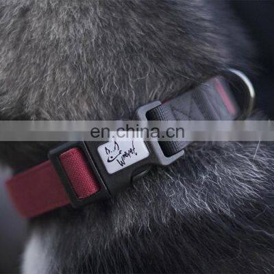 waterproof dog collar with logo buckle high end pet collar accept custom