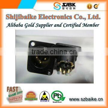 NC3MD-L-B-1 XLR Connectors 3C MALE BLACK