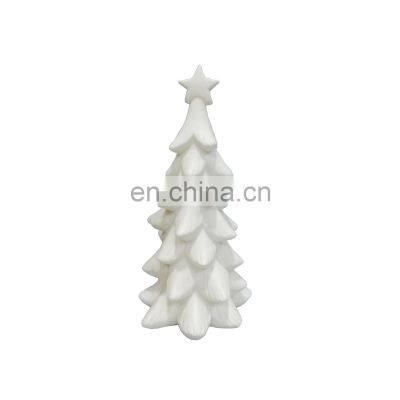 white bisque unpainted ceramic christmas tree decorations