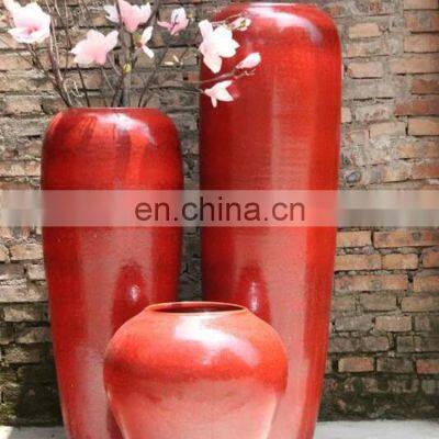 Chinese big decorative ceramic colorful flower vases