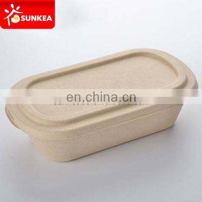 Wheat straw eco-friendly disposable food container