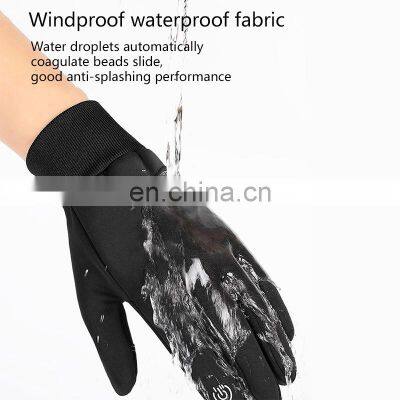 Factory Customized Winter Touch Screen Gloves Thermal Warm Windproof Nylon Mittens Gloves For Cycling Traveling photo-3