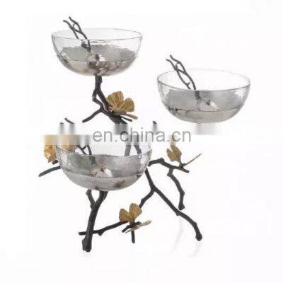 Glass & Metal Orchid Bowl photo-3