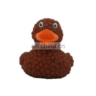 Promotional Squeaky Bath Toy Green Rubber Duck with Custom Logo