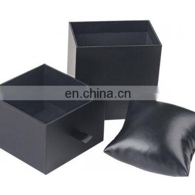 Unique Black Cardboard Sliding Watch Storage Box With Pillow photo-3