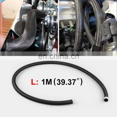 AOSU 1M Universal Car AN4 Nylon Steel Braided Pipeline Oil Gas Line Fuel Hose