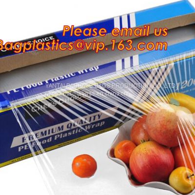 BPA free slider /plastic cutter PE cling film for food wrap, PVC Food Wrap Cling Film, cling film for food wrap