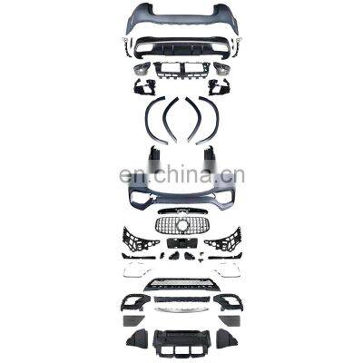 Car bumpers for benz GLS X167 2020 year upgrade GLS63 AMG model with GT grille front bumper rear bumper rear diffuser