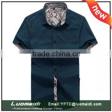 100% cotton men casual shirt,short sleeve,high quality ,2014 fashion brand men casual shirts