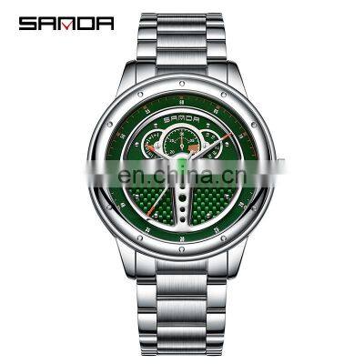 SANDA P1110 Men Quartz Watches Fashion Waterproof Top Luxury Brand Simple Men Wrist Watches