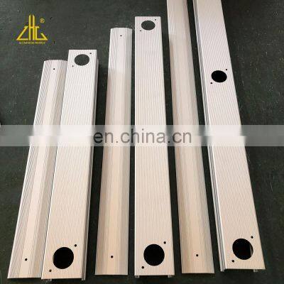 Anodized Silver Cnc Machining Extruded Aluminum Light Housing for LED Light