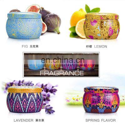 Wholesale For Home Smokeless Ocean Scents Essence Fragrance Aromatherapy Soy Wax Colorful Luxury Spiral Melt Tin Scented Candle