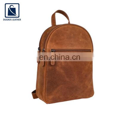 Unique Design Attractive Pattern Cotton Lining Zipper Closure Type Women Genuine Leather Backpack Bag Manufacturer