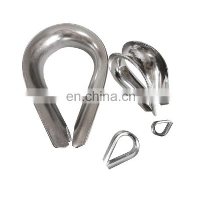 Standard Model On Stock US Type Heavy Duty Stainless Steel 304 316 Wire Rope Thimble