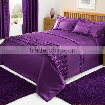3D Flower Satin Duvet Cover photo-3