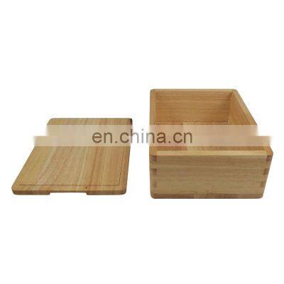 Wood Storage Box With Lid Natural Wood Box Case Container for Christmas Wedding Party Gift Jewelry Box photo-5