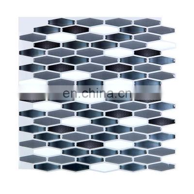 Chinese factory 3d wall paper sticker fire resistance kitchen backsplash peel and stick wall tile for home kitchen