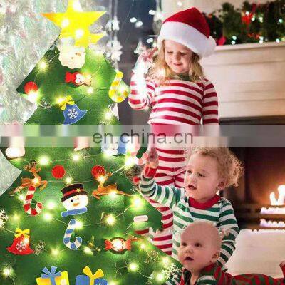 Reusable Felt Desktop Front Door Soft Tree Star Retro Personalized Christmas Ornaments Decoration photo-2