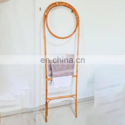 Hot Natural Rattan Blanket Towel Ladder / Quilt Ladder Rack Decorative Quilt Display Ladder 4 Tier Multifunction photo-2