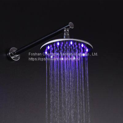 shower set with 12inch rainfall shower head showr arm 304 stainless steel LED shower system