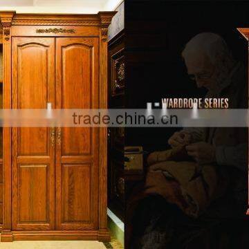 Chinese Antique Solid Natural Wood Bedroom Wardrobe Cabinet photo-5