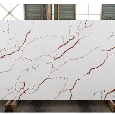 Code：1125，Calacatta artificial stone quartz slab kitchen countertops