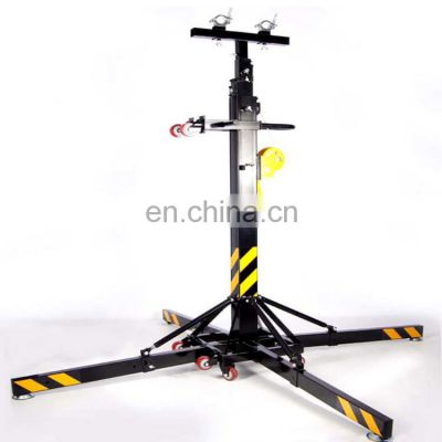 heavy duty 4m/6m/7m foldable hand crank lifting tower lighting truss stand