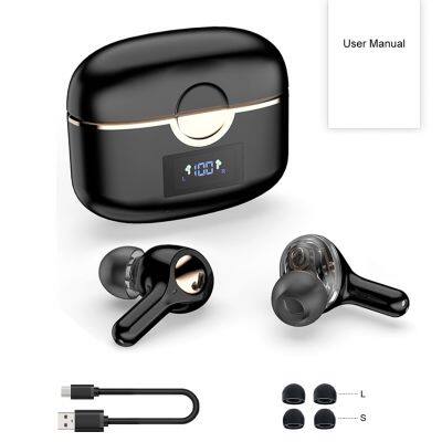 TWS ANC Wireless Bluetooth 5.1 Earphone T22 Active Noise Cancelling Hi-Fi Headphones Touch Control Gaming Earbuds