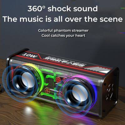High Quality Loud Music Box Portable Bluetooth Dual Speaker Wireless Outdoor Radio Bluetooth Speaker Wireless photo-3