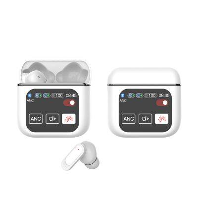 Hot Sale Product Led Full Touch Screen Waterproof Anc Enc Intelligent Noise Reduction  Noise Cancelling Earbud In-Ear Headphones