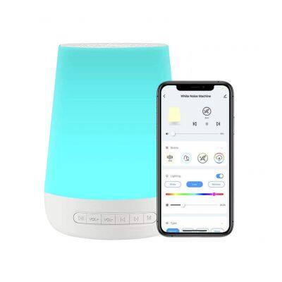 Rechargeable Sleep Aid Breathing Light Portable Sound Machine White Noise Machine with Night Light for Baby