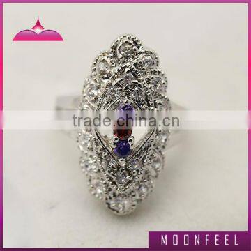 colored cz silver ring wholesale price