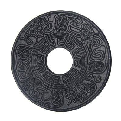 Round Cast Iron Trivet for Hot Dish Pot Pan Plate Teapot, Rustic Cast Iron Hot Dish Plate Holder for Kitchen Dining Table photo-2