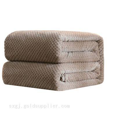 Flannel Fleece Jacquard Bed Fleece Blanket – Premium Double-Sided Luxury With Intricate Jacquard Weaving for Unmatched Bedroom Elegance photo-2