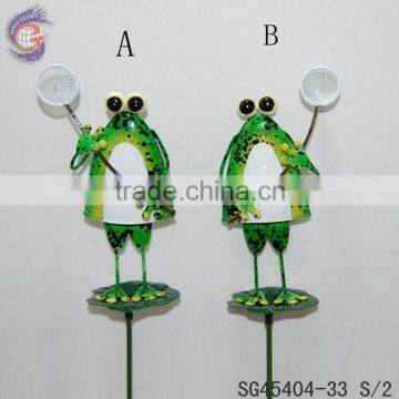 shining metal frog garden ornaments