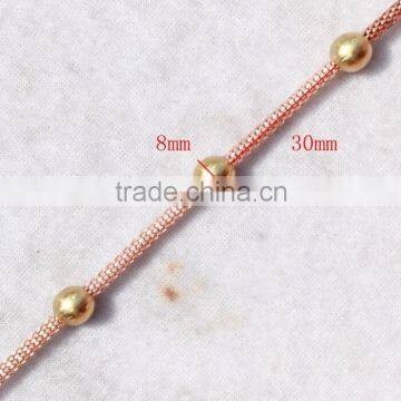 Metal Ball Chain, Custom Metal Beaded Chain Roll, Decorative Metal Chain