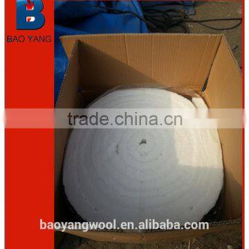 Needled ceramic fiber blanket for thermal insulation