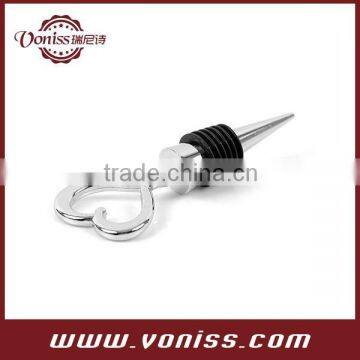 Heart Wine Bottle Stoppers Love Theme Wedding Favors Stainless Steel Bottle Plug Wine Plug Reusable Sealed Red Wine Saver photo-3