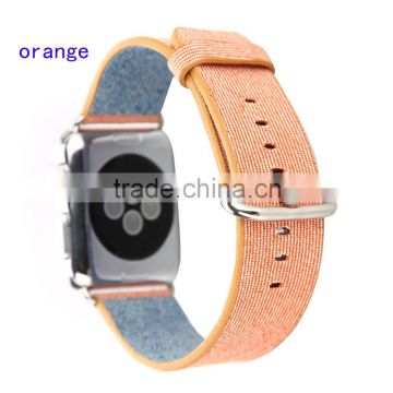 Top Quality Nylon Leather Watchband Loop For Apple Watch Strap 42 38 mm Bands photo-5