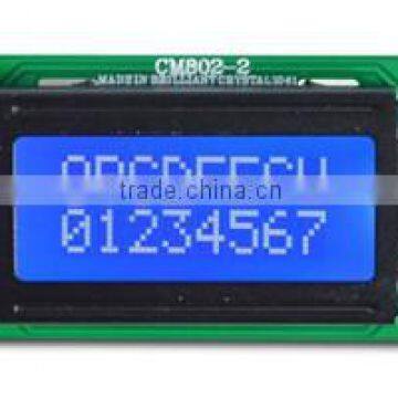 serial interface 8x2 lcd module support 3SPI or I2C interface with LED backlit