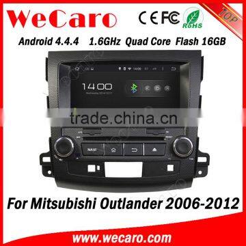 Wecaro 8" Android 4.4.4 car audio system 2 din for mitsubishi outlander dvd player car stereo A9 1.6ghz cpu 2006-2012