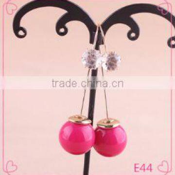 Promotional Fashion New Teardrop Beads Pendant Womens Hoop Earrings