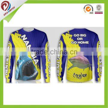 2015 OEM service latest jersey design custom fishing shirts