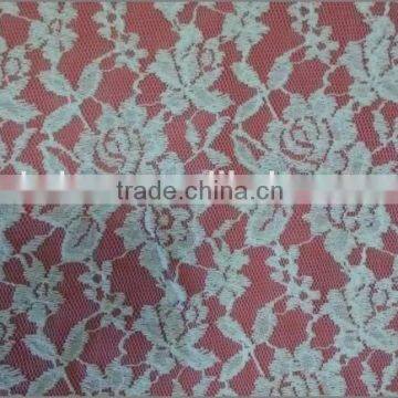 cotton nylon elsatic lace fabric with scalloped edge