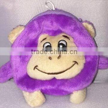 Free sample 2015 hot sale monkey coin purse/plush monkey coin purse