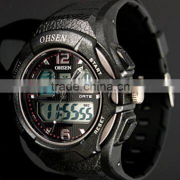 Hot Sell Men's Rubber Strap Black Analog Digital Silicone Sport Boy's Watch WS080/081 photo-5