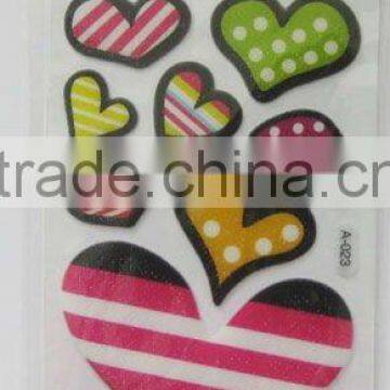 fashional glitter puffy sticker