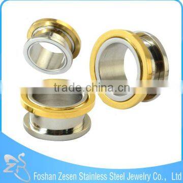 Competitive Price Medical Steel Gold Ear Tunnels Body Jewelry Piercing Wholesale photo-4